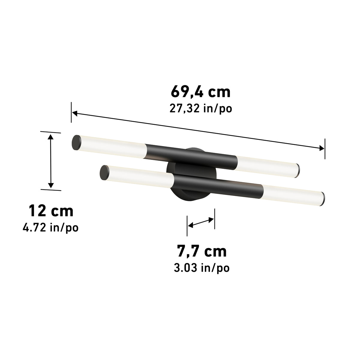Boro LED modern bathroom vanity light 5 CCT