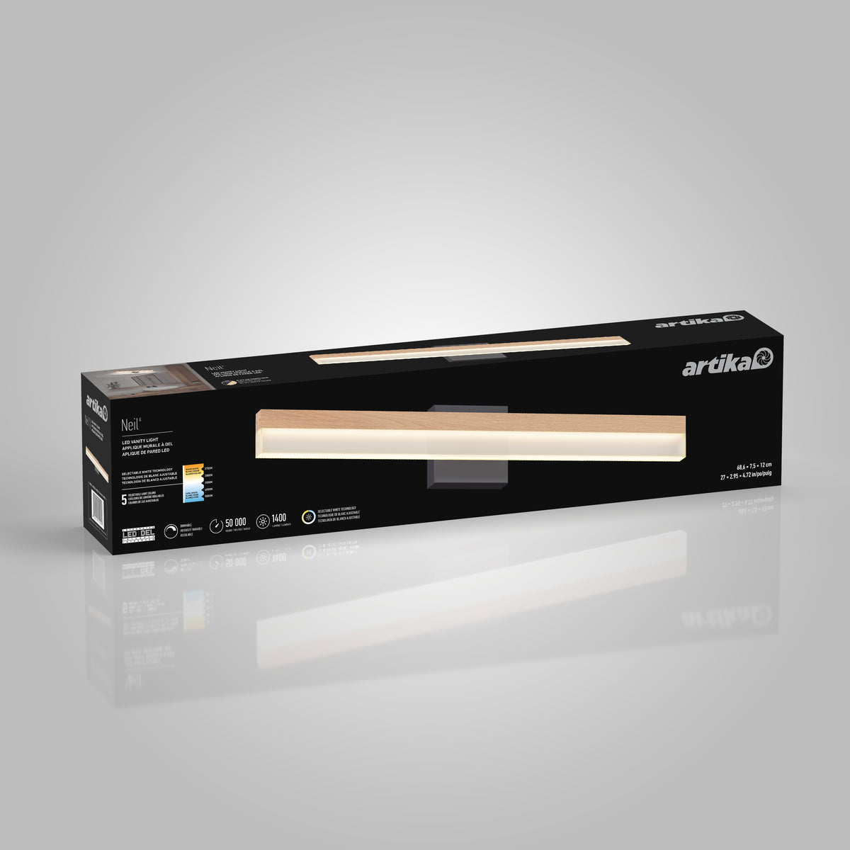 Neil 27-in (69 cm) Integrated LED Vanity Light Bar for Bathroom