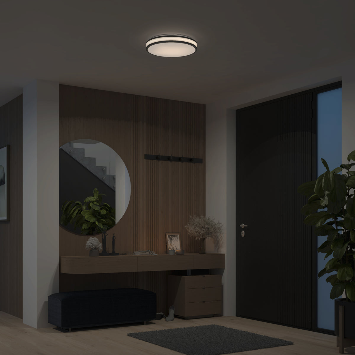 Hemisphere 15 in. LED flush mount light 5 CCT