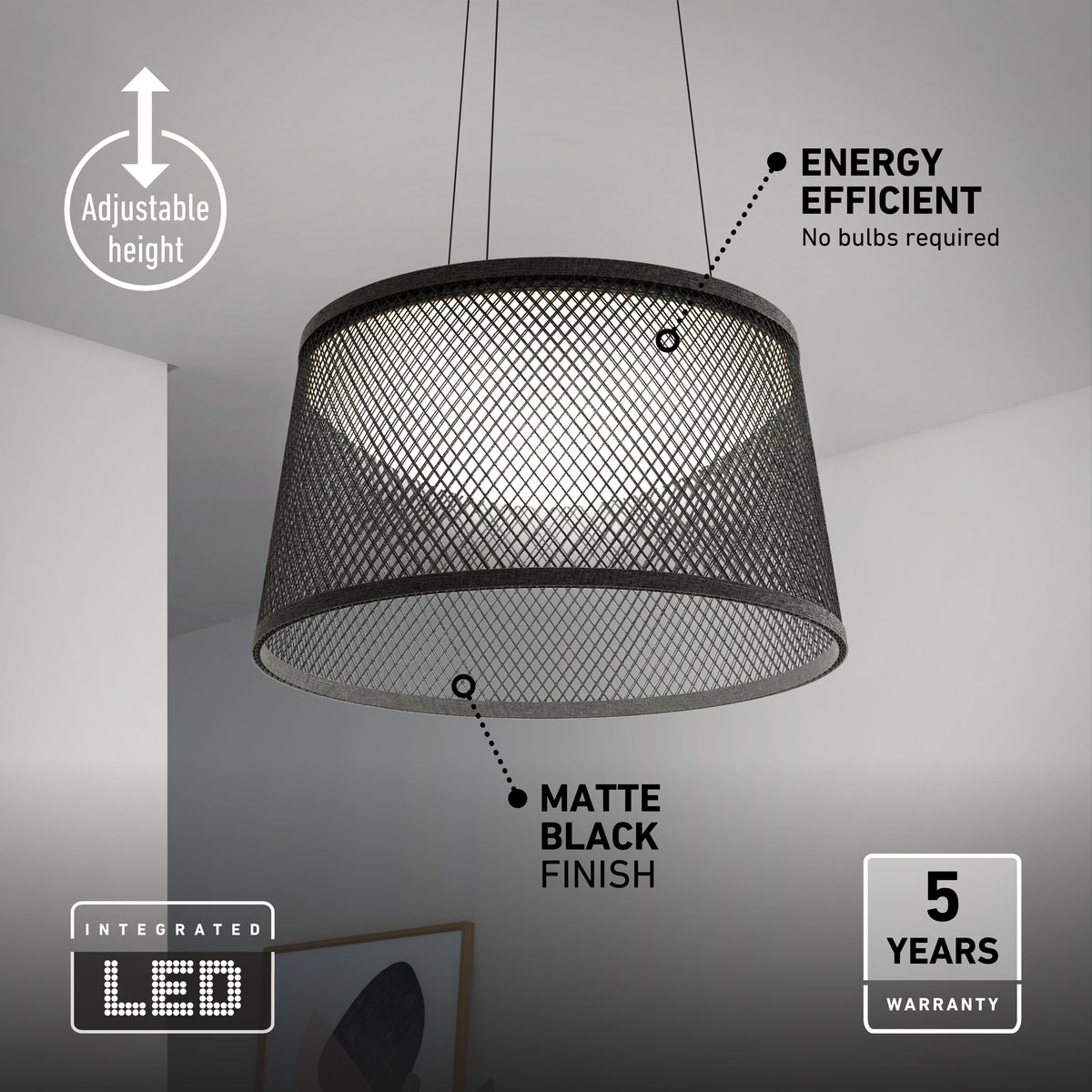 Adrian LED pendant light 3 CCT