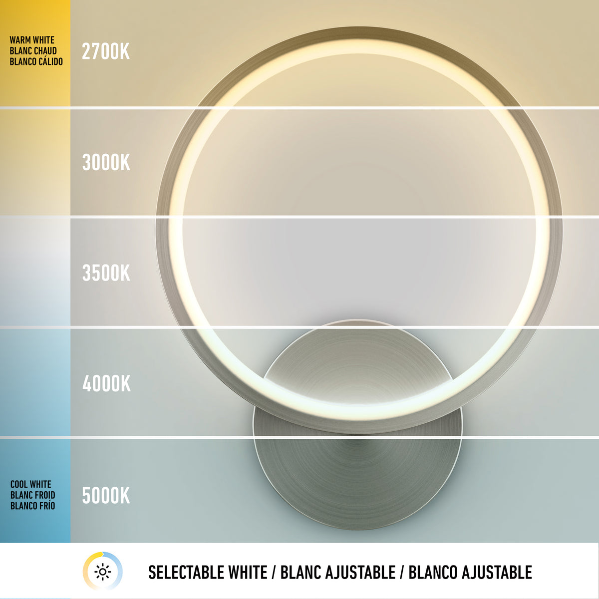 Solis lámpara de pared LED moderno 5 CCT