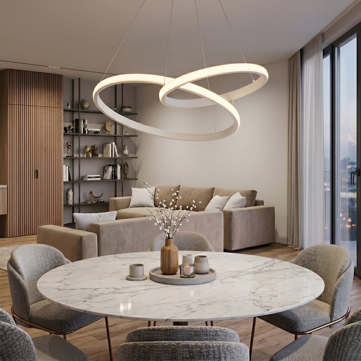 Mora 28" LED Pendant, 5CCT