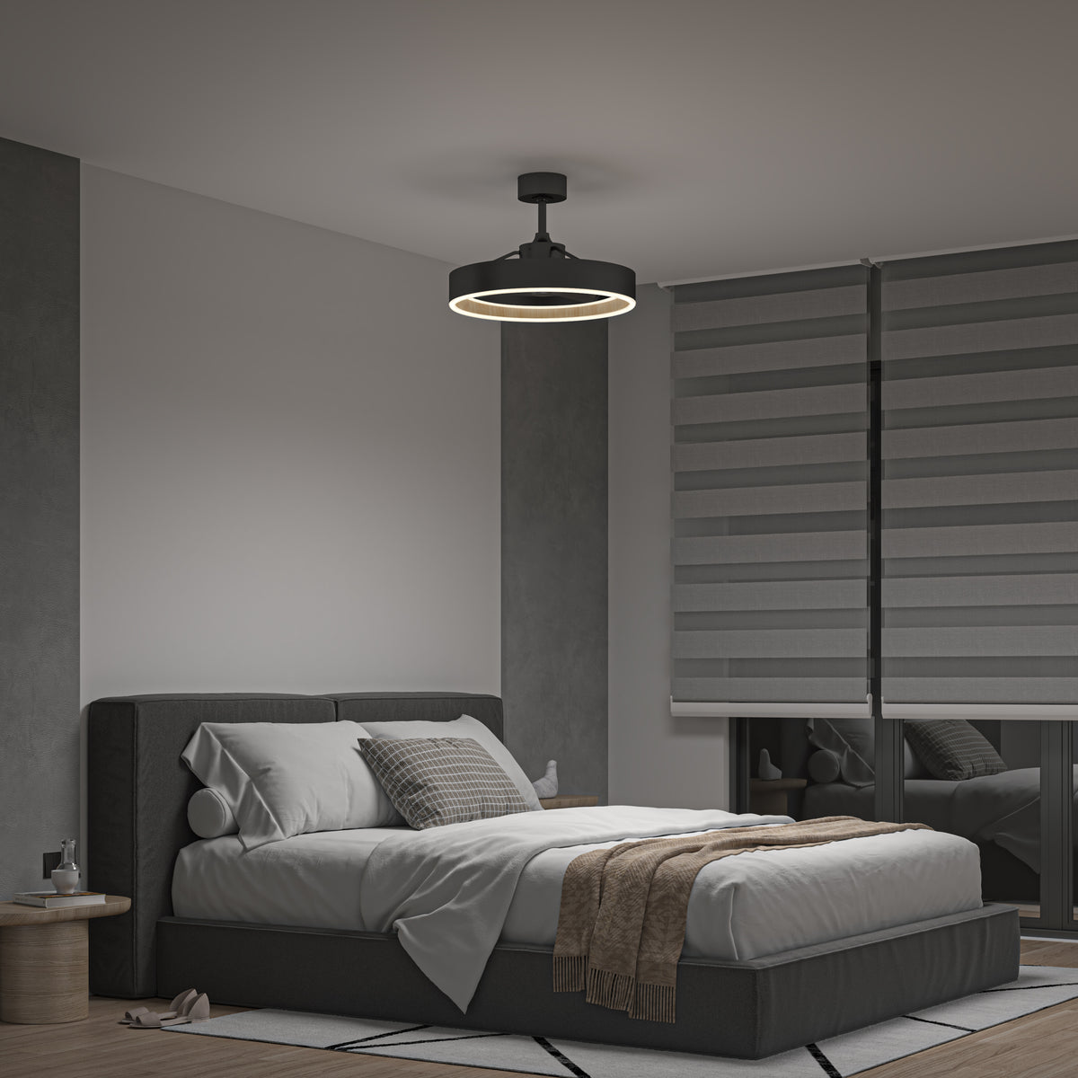 Alton 24 in. LED modern ceiling fan 3 speeds - with remote