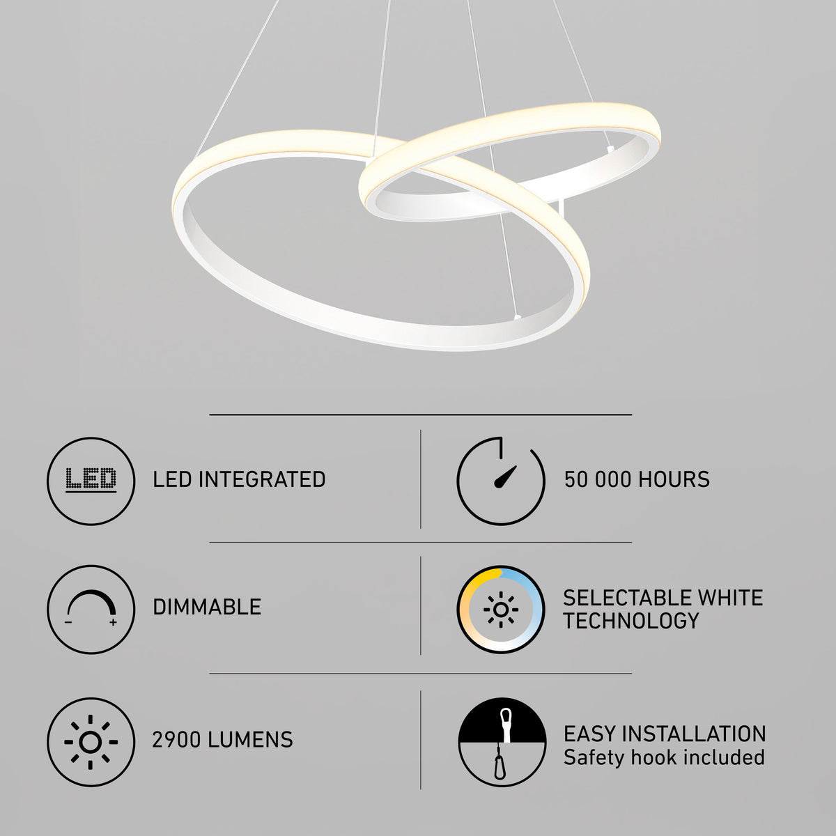 Mora 28" LED Pendant, 5CCT