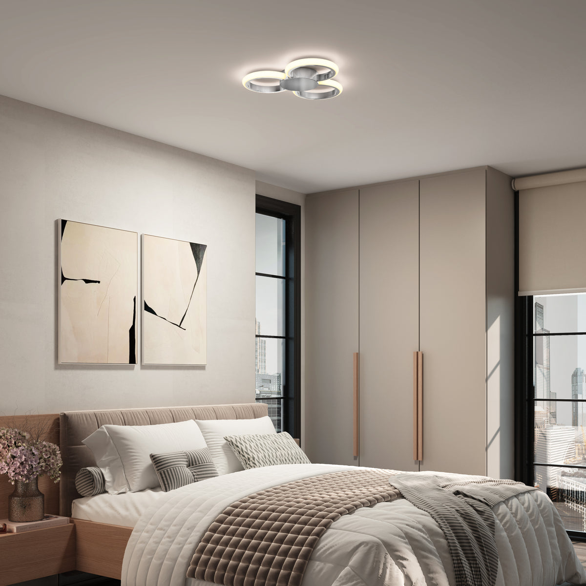 Nyala 15 in. LED flush mount light 5CCT