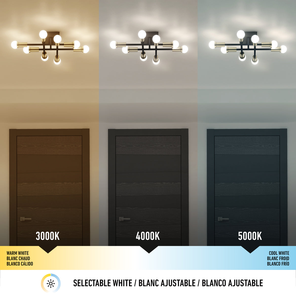 Aristo 21 in. (53 cm) Modern LED Flush Mount Ceiling Light 3 CCT