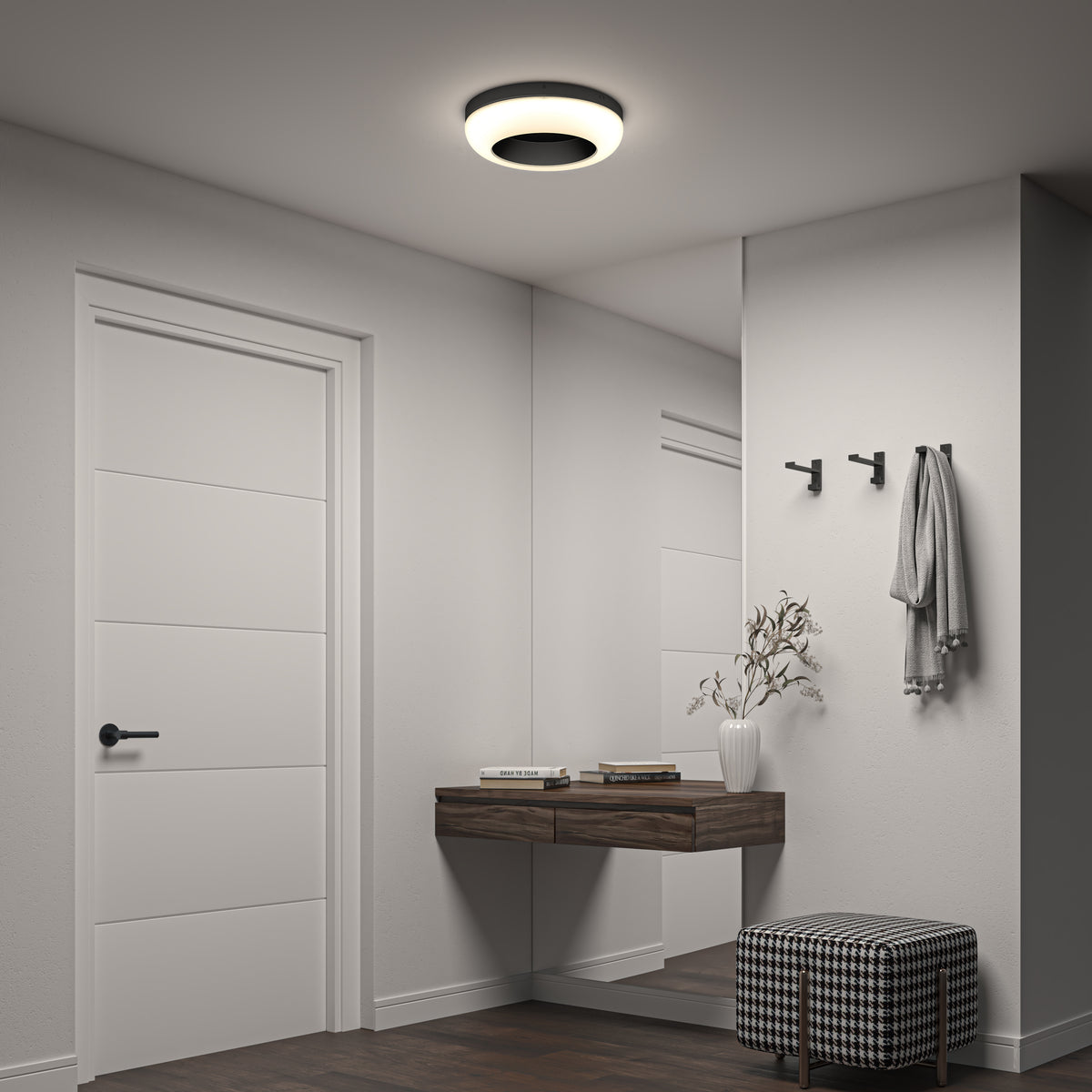 Louka 15 in. modern LED flush mount light 5 CCT