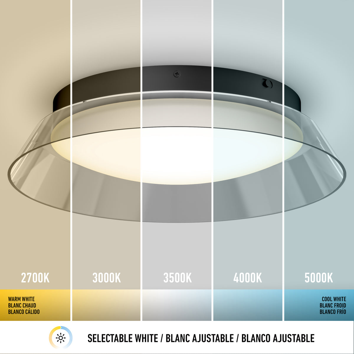 Arthur modern LED flush mount light 5 CCT