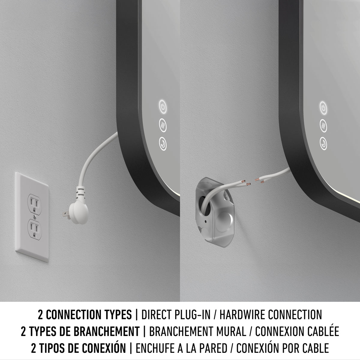 Royce 24 in. x 32 in. (61 x 81 cm) Dimmable Anti-Fog LED Mirror