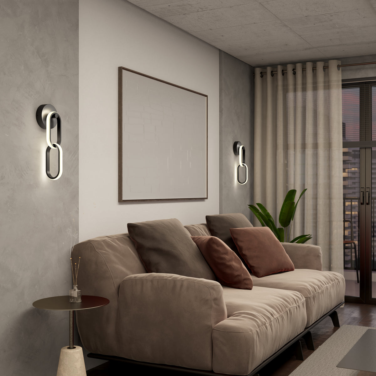 Catena modern LED wall sconce 5 CCT