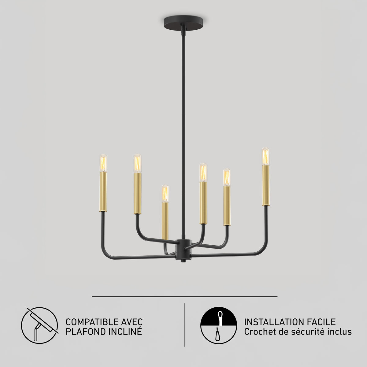 Manchester lámpara suspendida de 6 Luces
