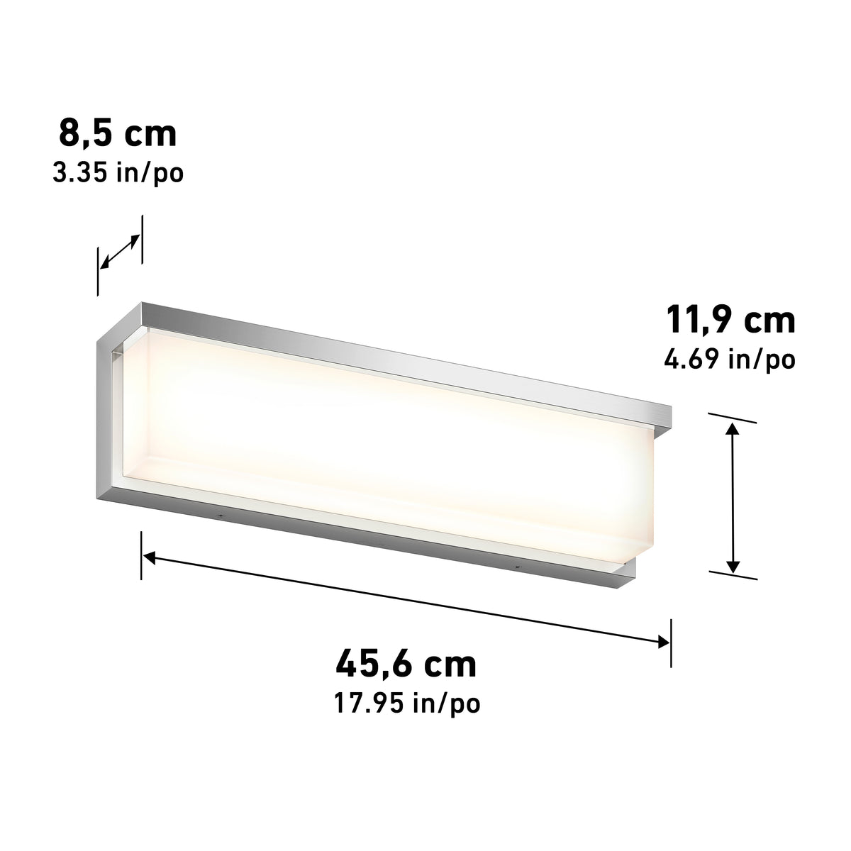 Bristol modern LED bathroom vanity light 3 CCT