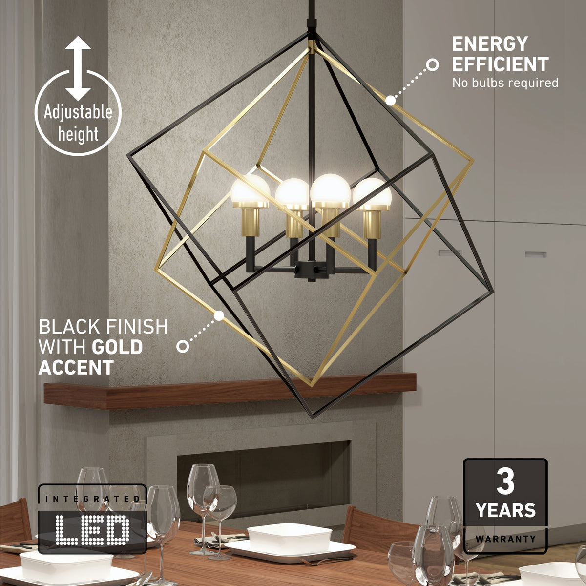 Peyton LED modern mid-century pendant light