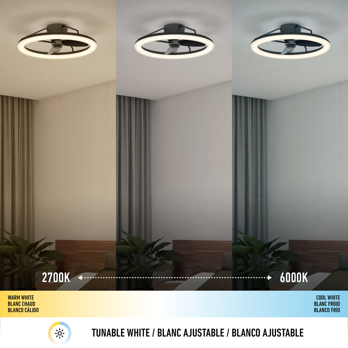 Darren 23 in. (58 cm) LED modern fandelier ceiling fan with light - includes remote