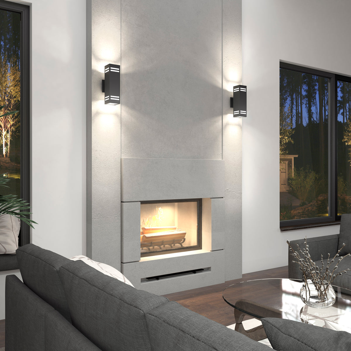 Strike indoor-outdoor wall light