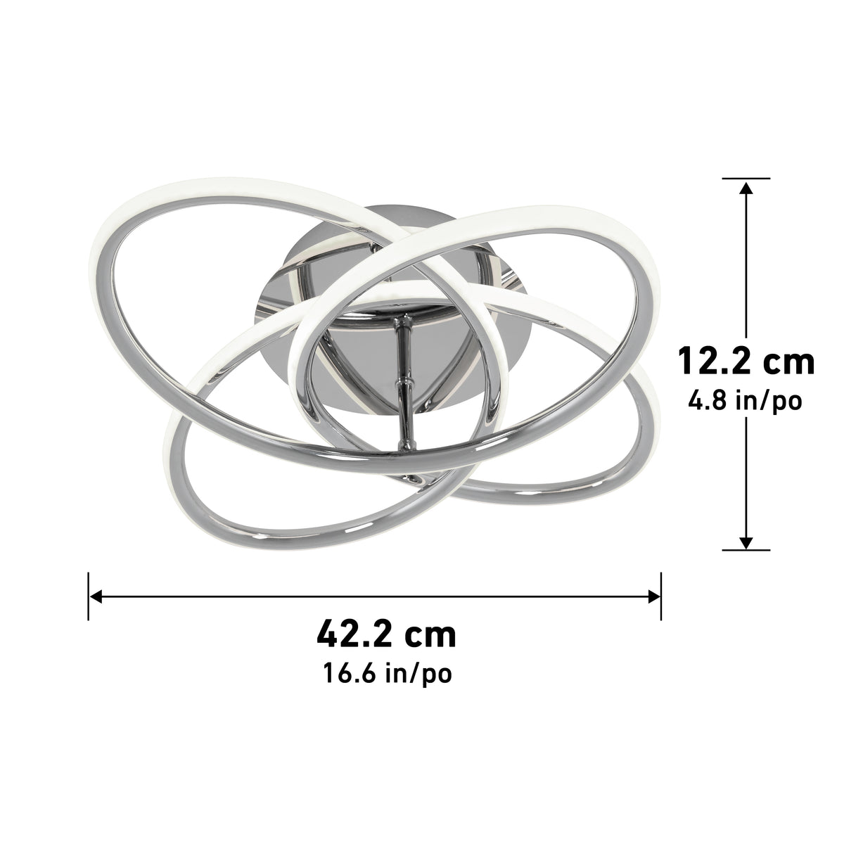 Swirl Butterfly luz de techo LED moderna empotrada 42 cm (17 in.)