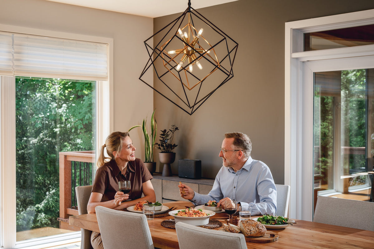 Modern Artika lighting across a styled Canadian home interior