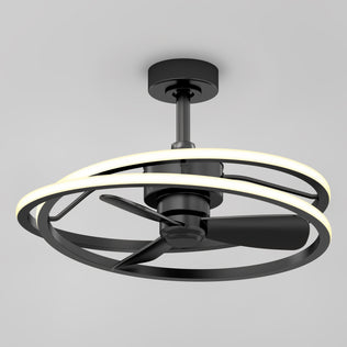 The Artika Coda 23 in. LED modern ceiling fan features a remote, three blades, and tunable color temperature on a short downrod.
