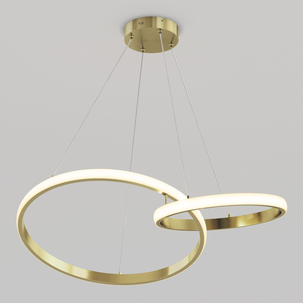 Artika Mora 28″ LED Pendant features two gold rings, adjustable wires, and 5CCT dimmable lighting for customizable ambiance.
