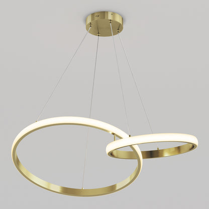 Artika Mora 28″ LED Pendant features two gold rings, adjustable wires, and 5CCT dimmable lighting for customizable ambiance.