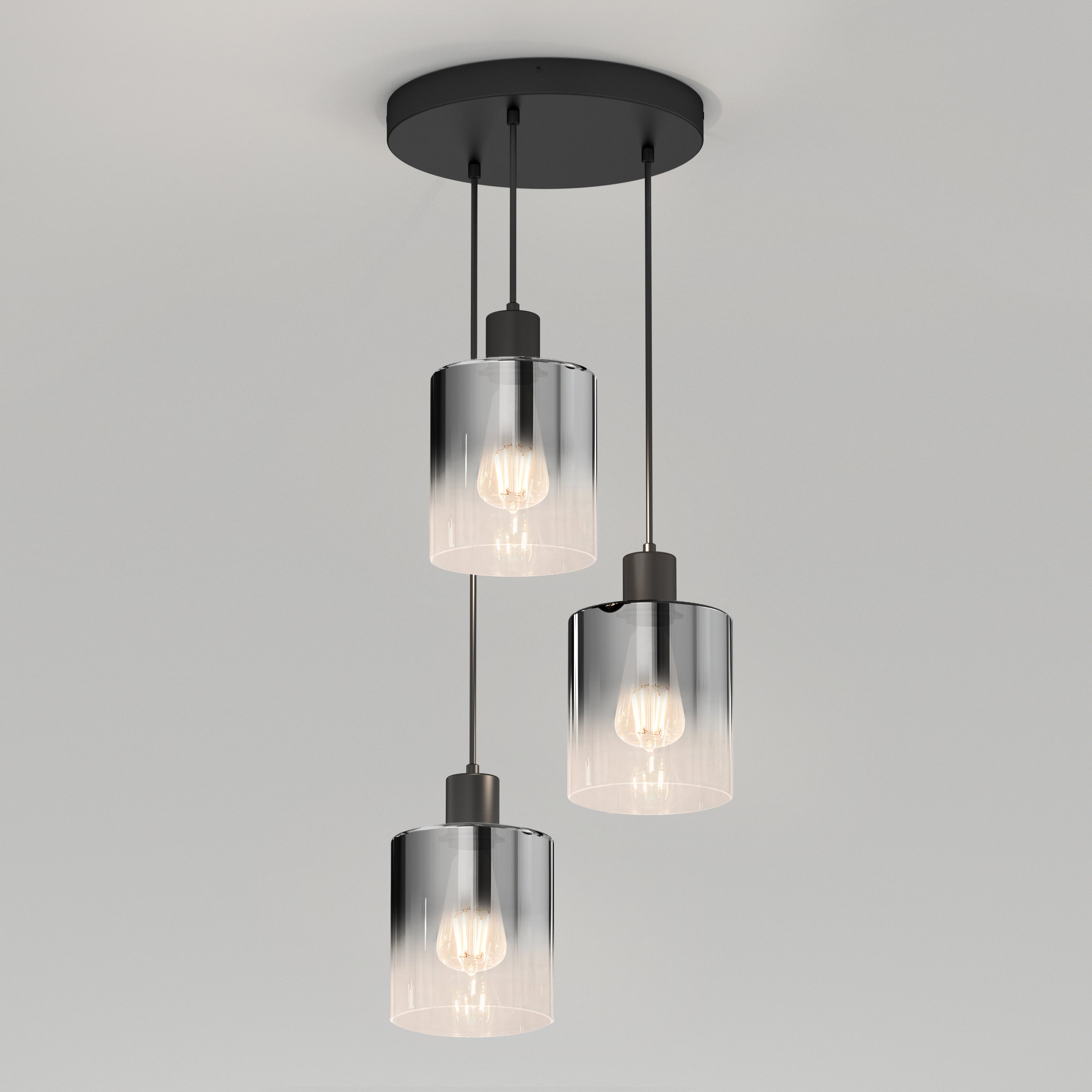 Haze 3-Light Modern Glass Pendant Light - Thumbnail 5