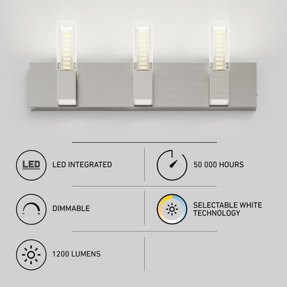 Hologram LED modern bathroom vanity light 5 CCT