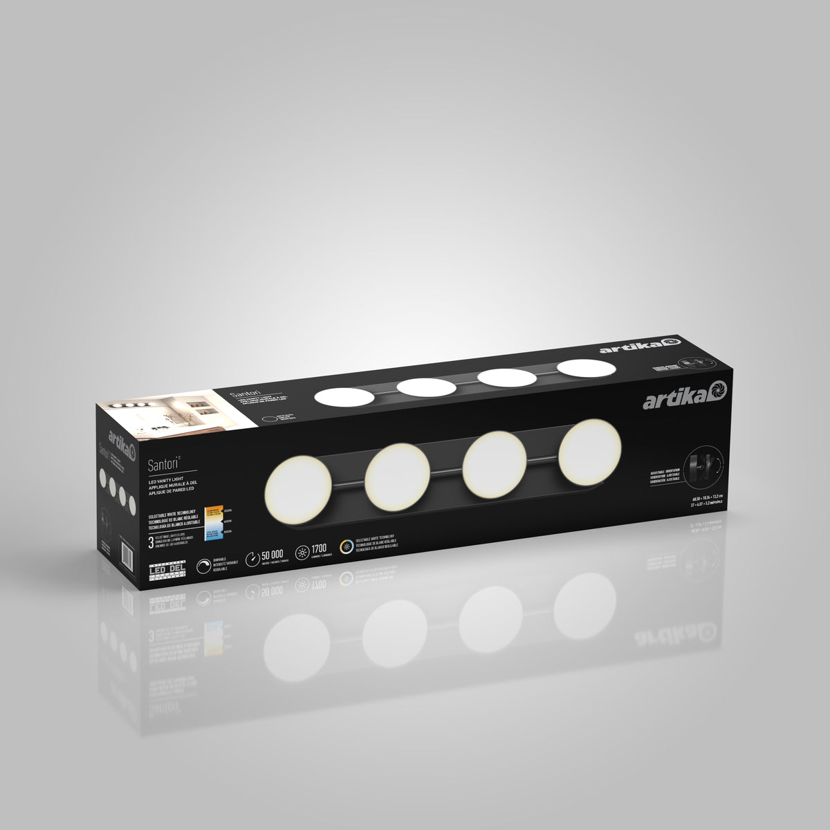 Santori 27 pulg (69 cm) luminario de baño LED integrado para baño