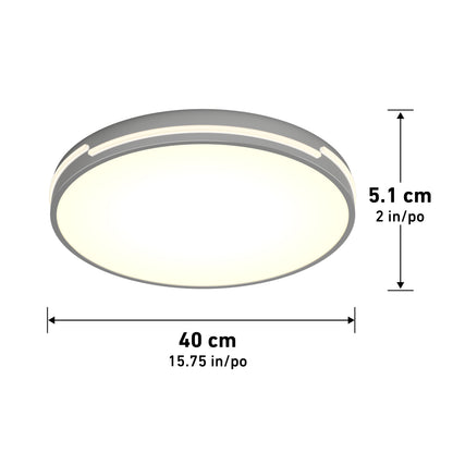 Delray 15.7 in. LED modern flush mount light 5 CCT