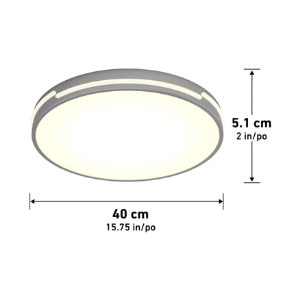 Delray 15.7 in. LED modern flush mount light 5 CCT