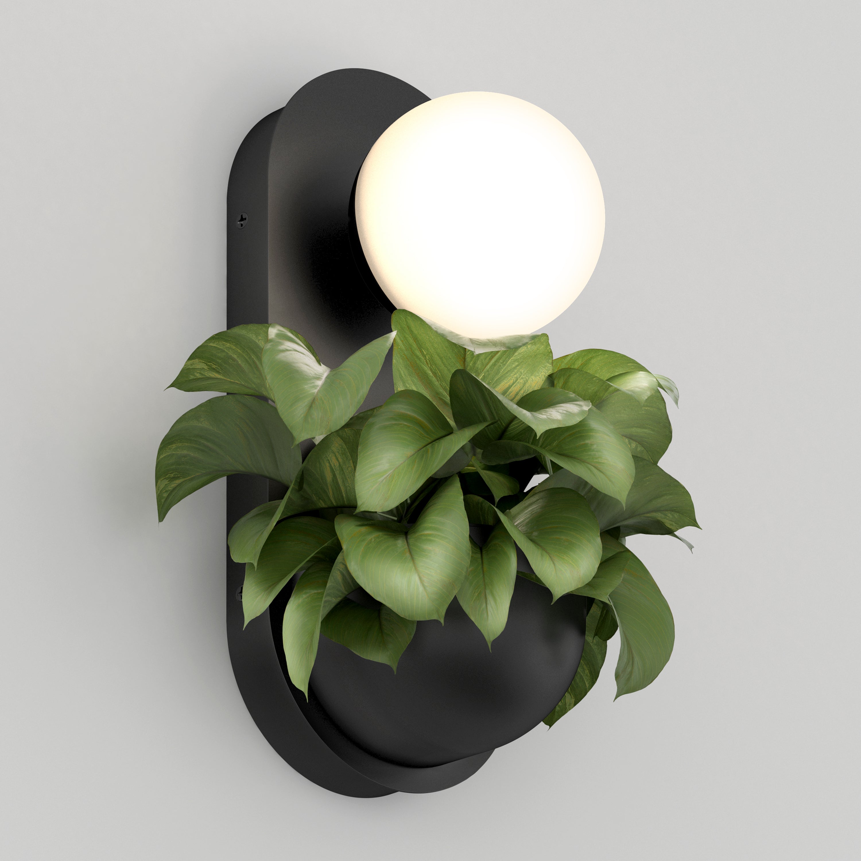 Bloomfield LED mid-century wall sconce 5 CCT in Matte Black | Artika