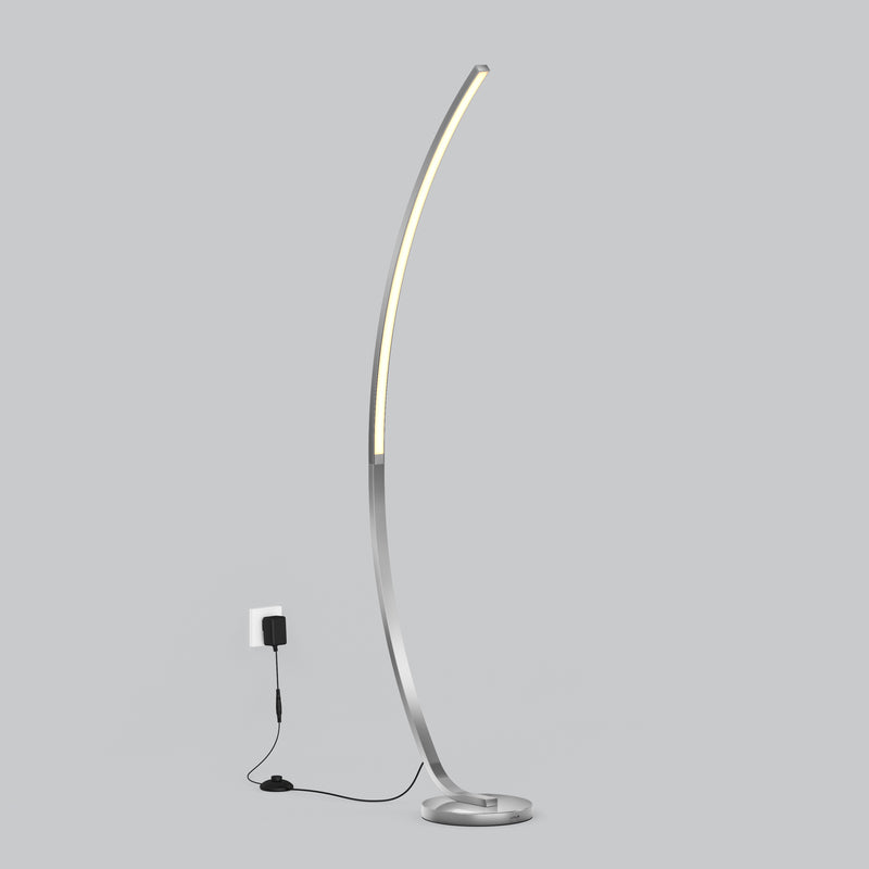 Arc LED Floor Lamp, Silver