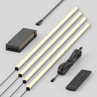 Artika Lumilok LED Wall Panel Light with remote and power supply, ideal for Sonolok panels, shown on a light gray surface.