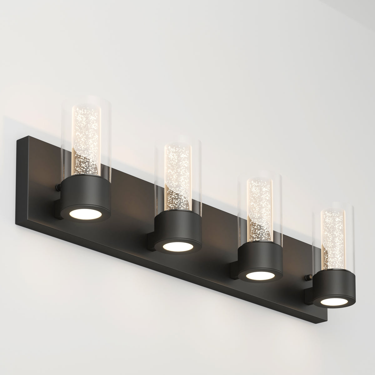 The Artika Essence 27-in modern LED vanity light features a sleek design and glowing light, perfect for any bathroom.