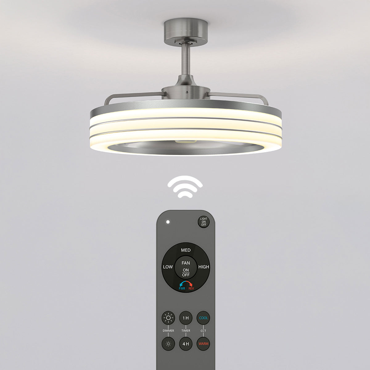 Horizon 23 in. (58 cm) LED modern fandelier ceiling fan with light - includes remote