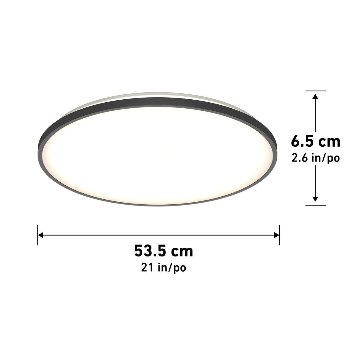 Europa 21 in. LED modern flush mount light - with remote