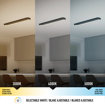 Aiden 48 in. LED modern flush mount light 5 CCT