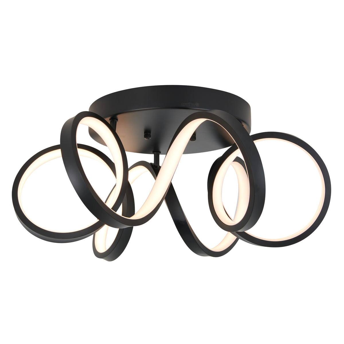Swirl Ribbon LED flush mount light