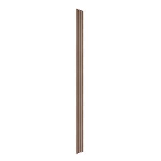 The Artika Panolok 30.67 ft wall panel kit (pack of 8) features vertical, narrow oak-finish panels with evenly spaced grooves, inspired by Scandinavian design, shown standing against a plain white background.