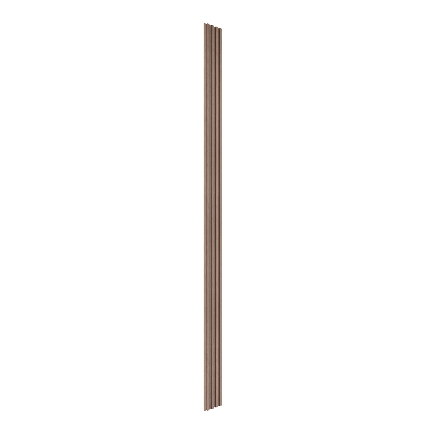 The Artika Panolok 30.67 ft wall panel kit (pack of 8) features vertical, narrow wooden slats with a ribbed texture, displayed against a white background.