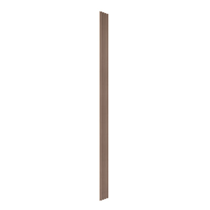 The Artika Panolok 30.67 ft wall panel kit (pack of 8) features vertical, narrow wooden slats with a ribbed texture, displayed against a white background.