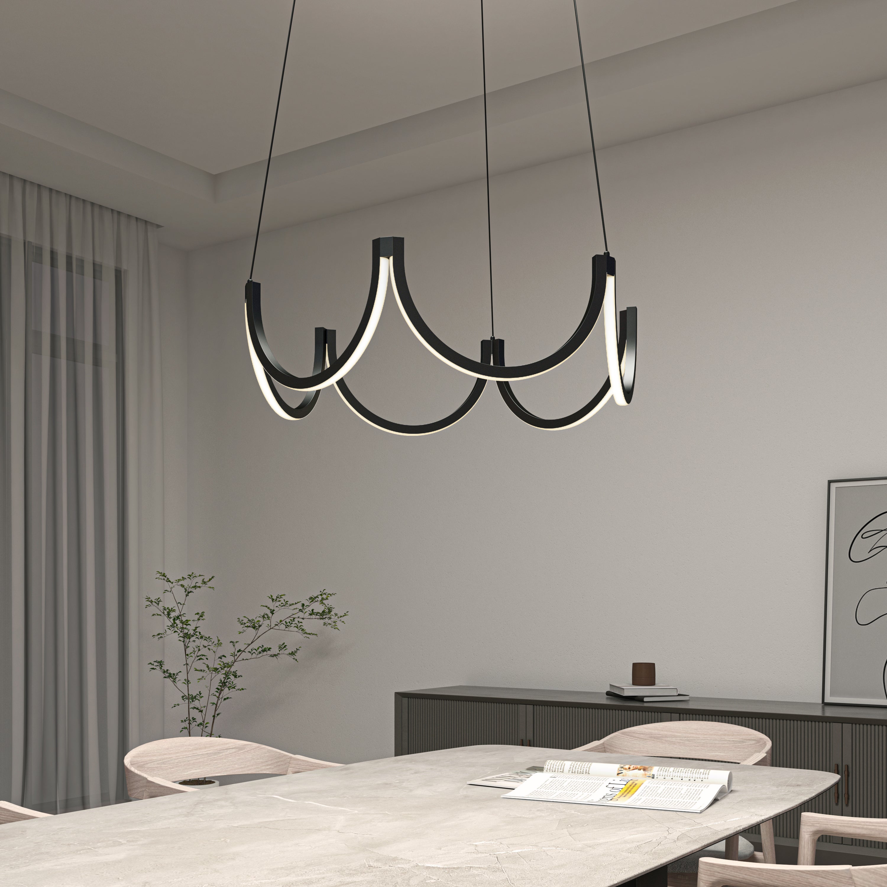 Adelia LED 5 CCT Pendant Light - Thumbnail 2