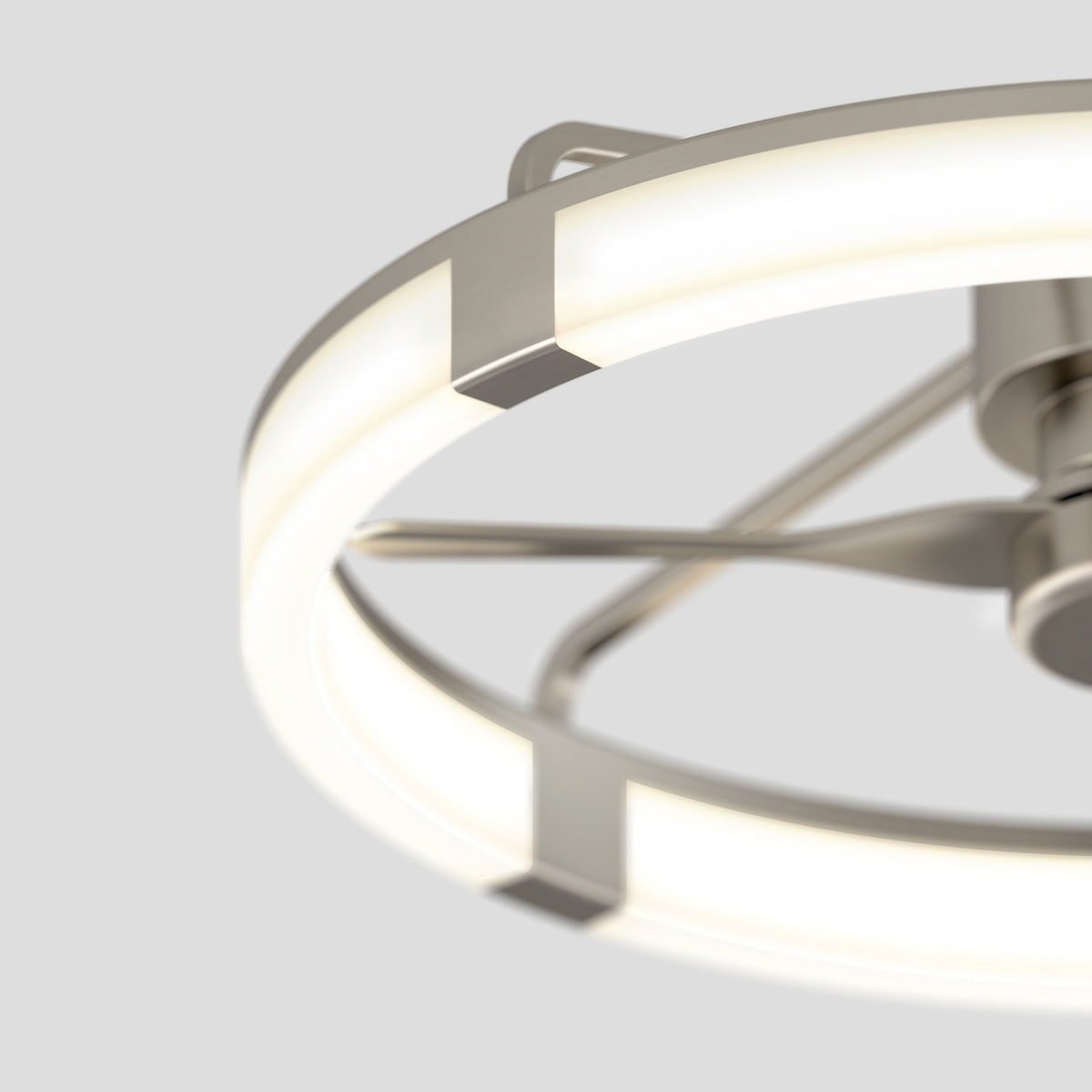 Artika Sunnyvale 28 in. LED fandelier ceiling fan with remote features a modern design, metallic frame, and integrated light.