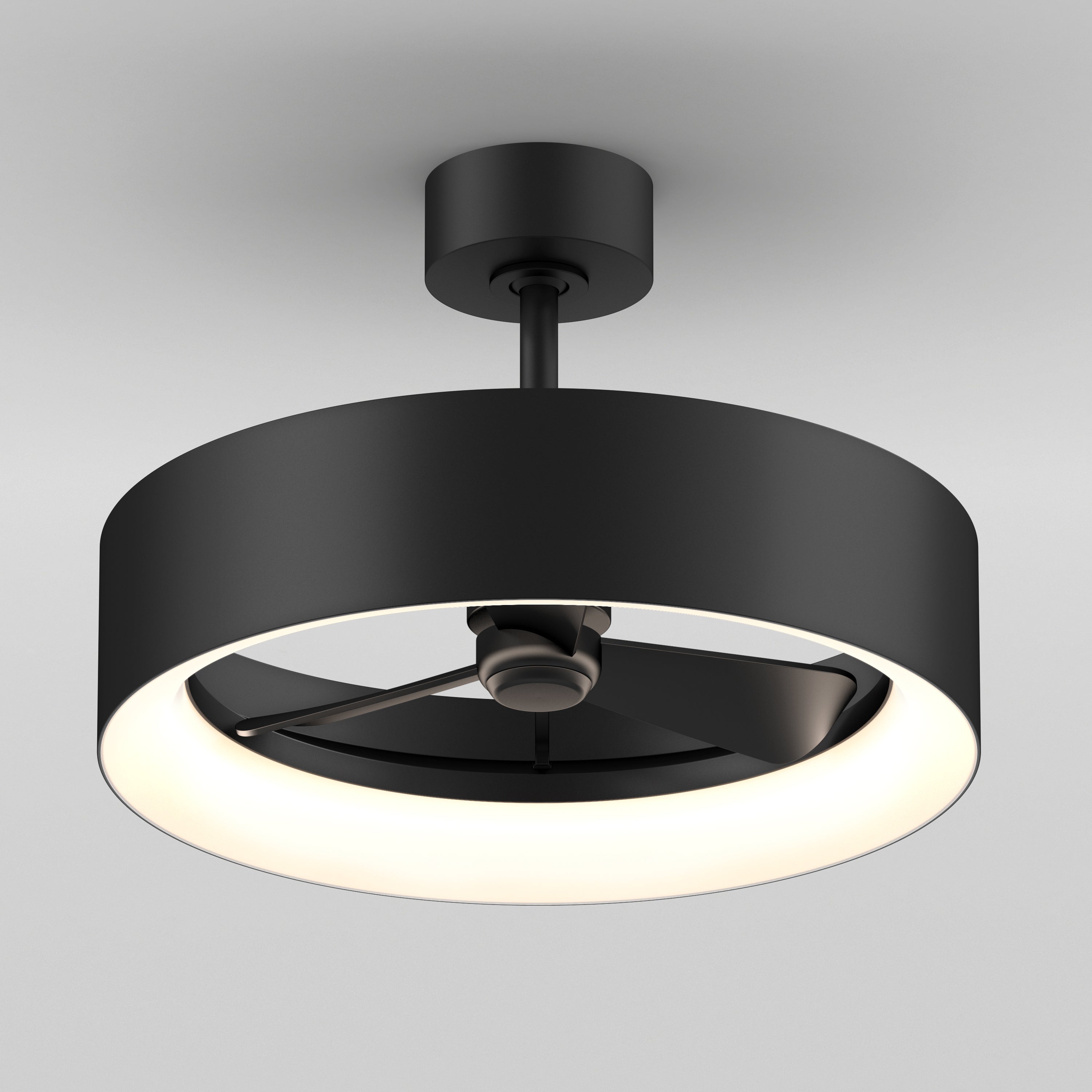 Aiden 24 in. LED ceiling fan 3 speeds - in Matte Black | Artika