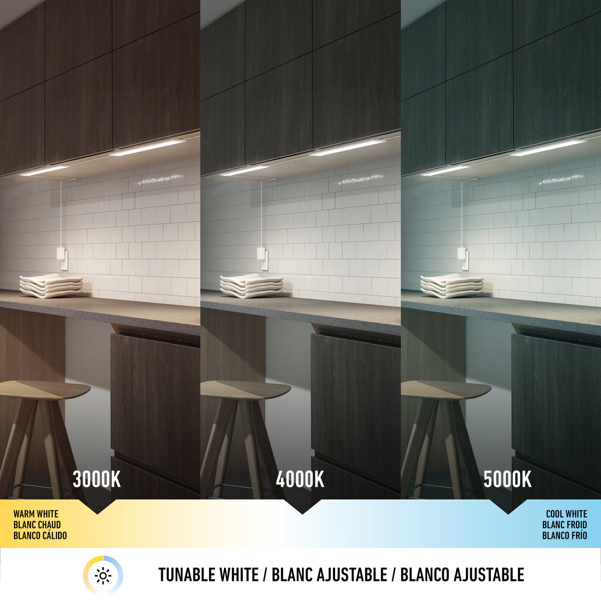 Maestro under cabinet LED light 3 CCT - pack of 3