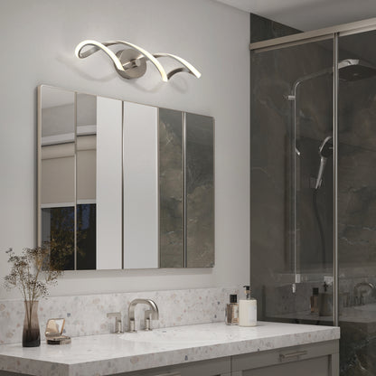 Swirl LED bathroom vanity light