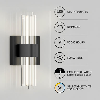 The Artika Dorado LED wall sconce offers 3 selectable color temps and dimmable, energy-efficient, contemporary lighting.
