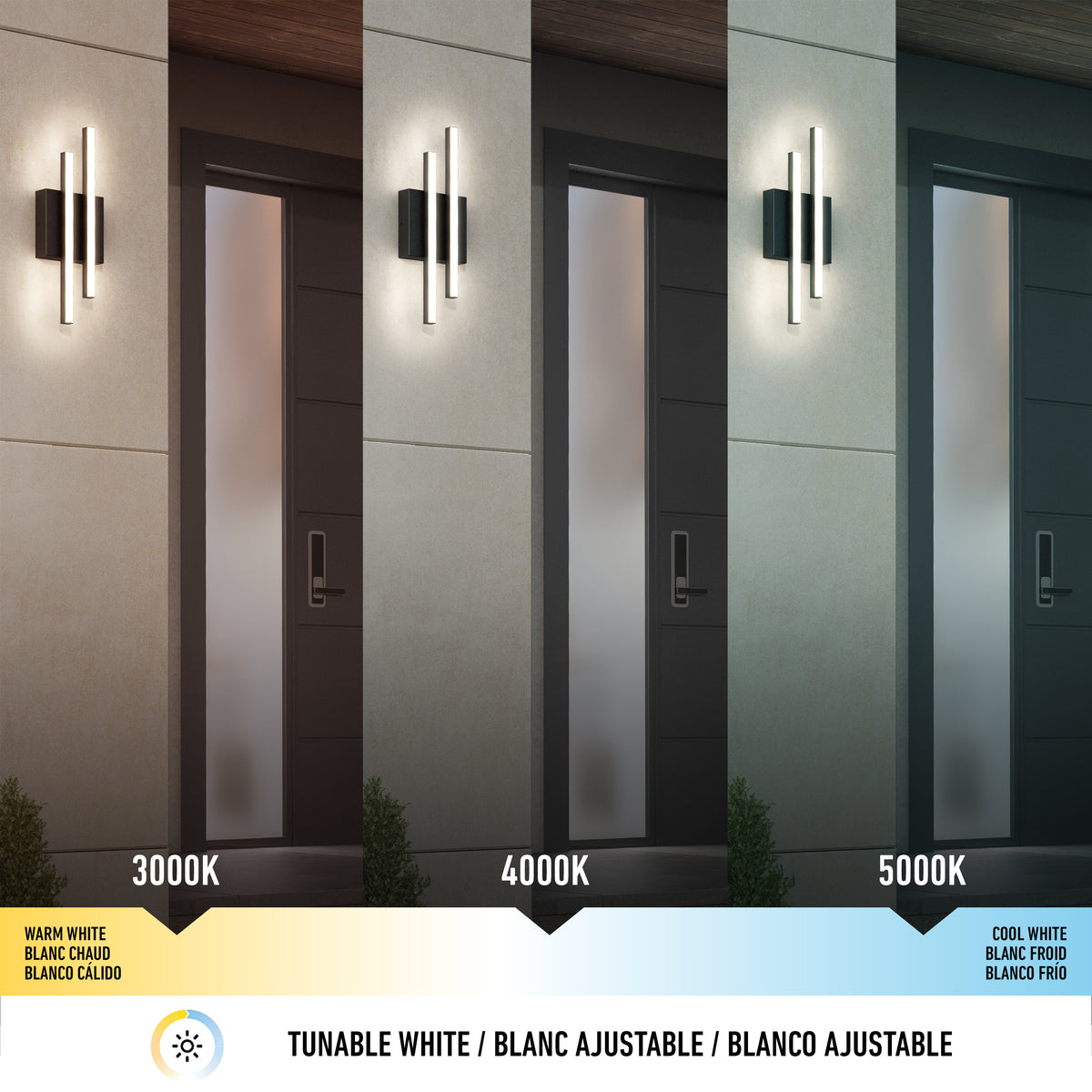 Grid indoor-outdoor LED wall light
