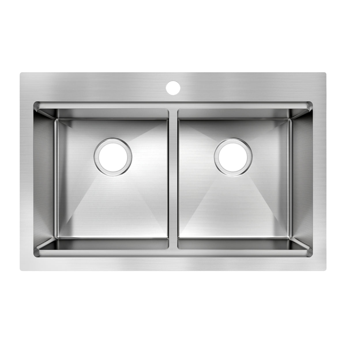 Newport twin bowl 33 in. stainless steel workstation sink