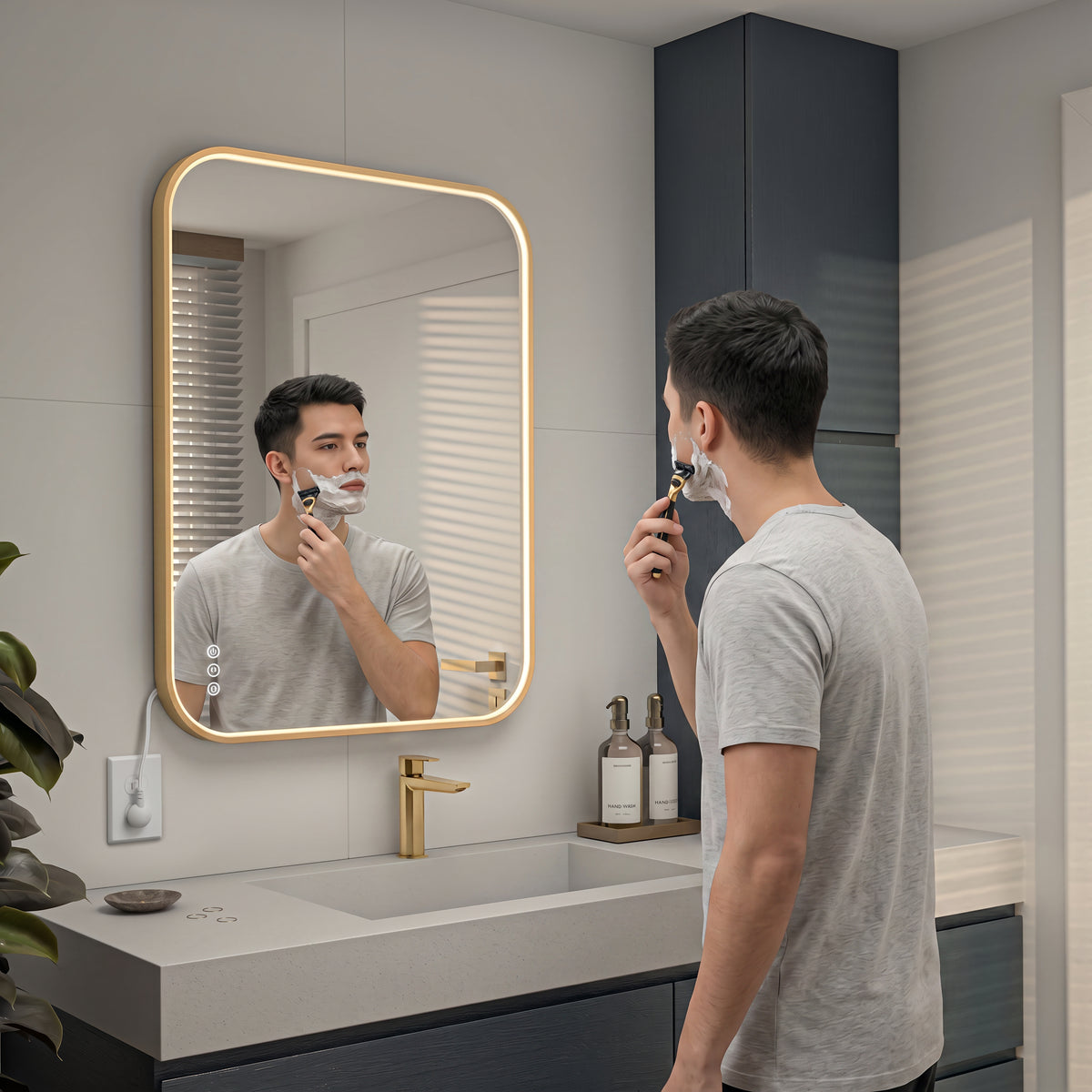 Royce 24 in. x 32 in. (61 x 81 cm) Dimmable Anti-Fog LED Mirror