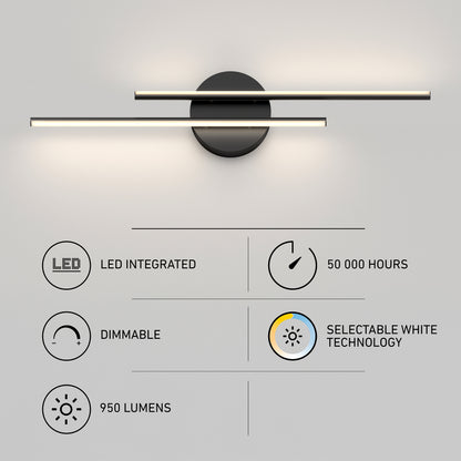 Artika Cisco 27-in LED 5-CCT Vanity Light Bar, 950 lumens—modern adjustable lighting for your bathroom.
